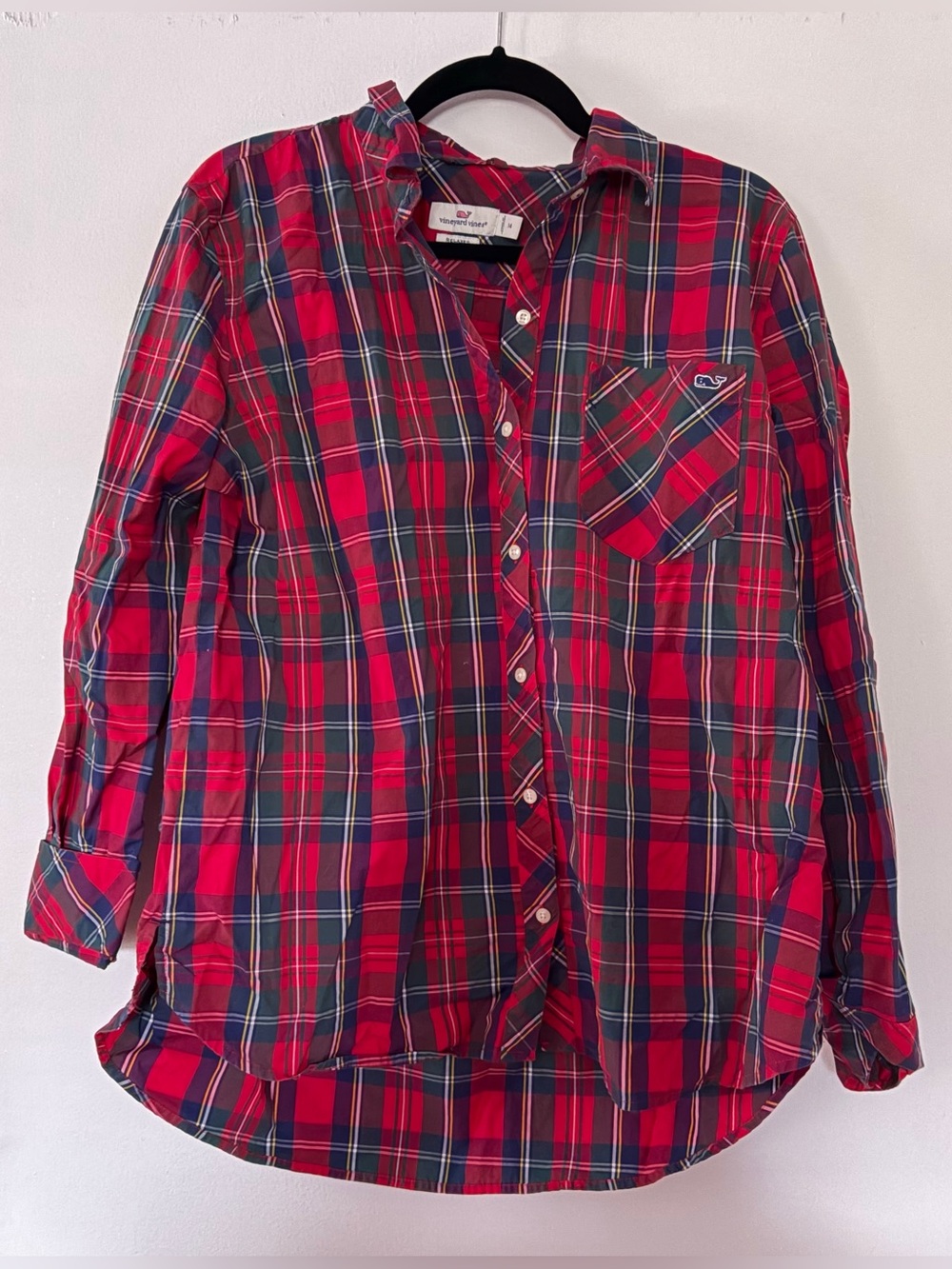 EUC Vineyard Vines Relaxed Fit Button down - 14 - Holiday Plaid